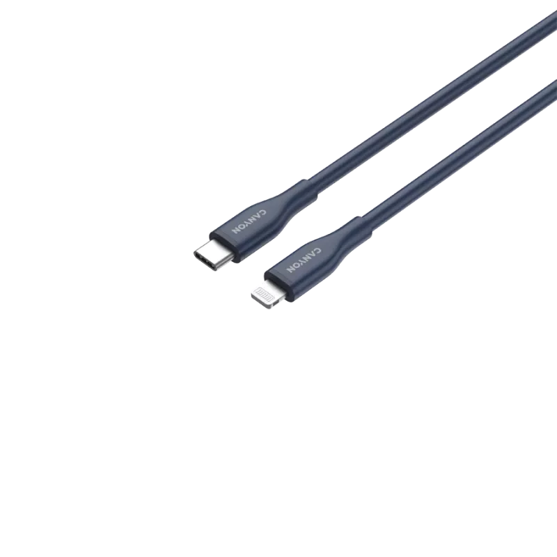 USB‑C to Lightning cable CANYON CLNM60 60W MFi 1 m silicone blue