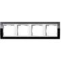 GIRA 4fach Rahmen Event Klar, Standard 55, System 55 Schwarz 0214733