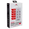 Power strip MACLEAN MCE389 W — 6 sockets, 4×USB-A, 1×USB-C, 2500W, 110–240V, 1.5 m cable, white