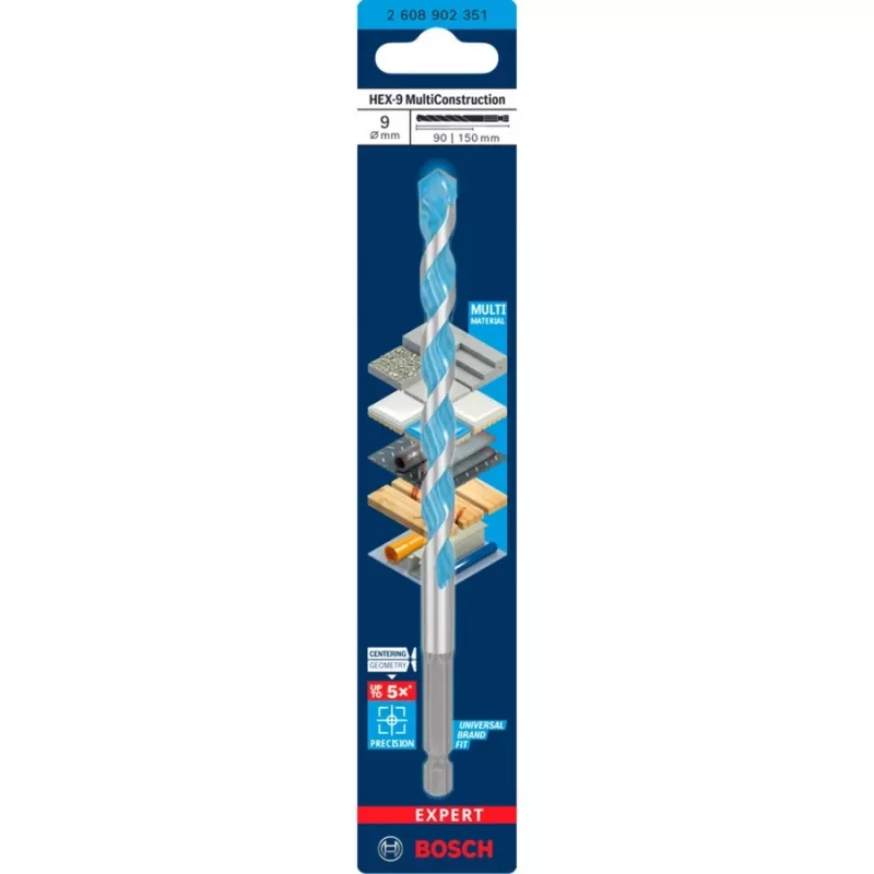 Drill Bit Bosch Expert HEX-9 Multi Construction, 9 mm