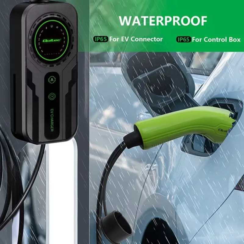 Mobile EV charger QOLTEC 52468 Type 2, 3.5 kW, 16 A, 5 m cable, IP65
