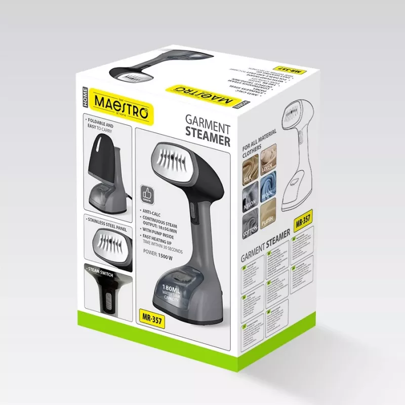 Clothes Steamer Maestro MR-357 1500W — Handheld Garment Steamer