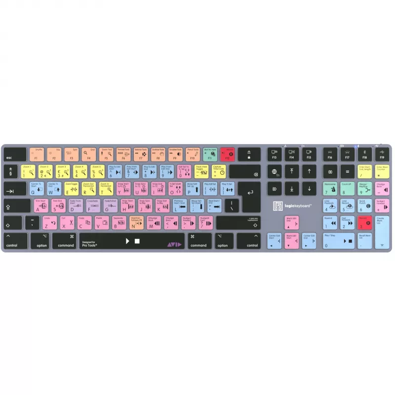 Keyboard LogicKeyboard LKB-PT-TM — Full-size (100%) Bluetooth QWERTZ German, Titanium Grey