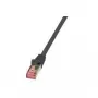 Networking Cable LogiLink 0.5m Cat.6 RJ-45 S/FTP Black