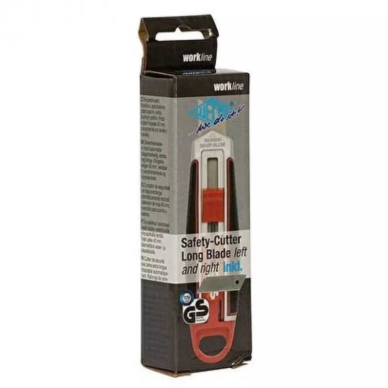 Utility knife WEDO 78 830 with snap-off blade, ergonomic handle, 1 pc, black/red/silver
