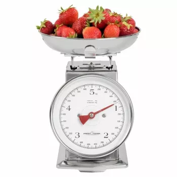 Mechanical kitchen scale ProfiCook PC-KW 1247 — stainless steel, 5 kg capacity, 1 L bowl, tare function