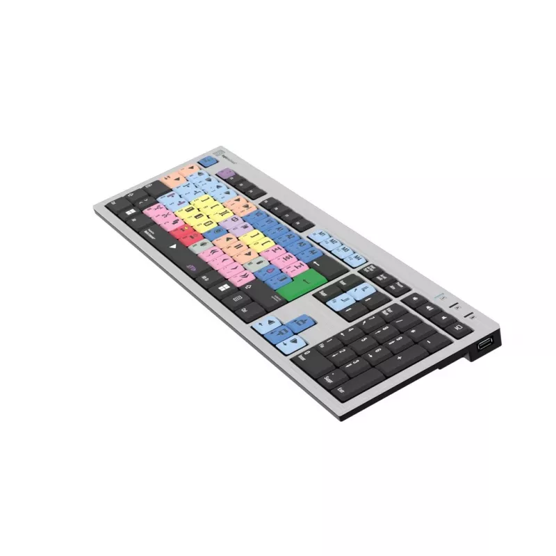 Logickeyboard LKB-MCOM4-AJPU-FR Keyboard USB AZERTY French Silver (LKB-MCOM4-AJPU-FR)