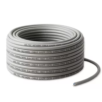 Network patch cord QOLTEC Cat6 UTP copper cable, 25 m, grey