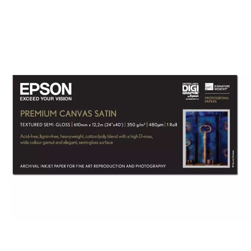 Epson Premium Canvas Satin, 24 inch x 12,2 m, 350g/m²
