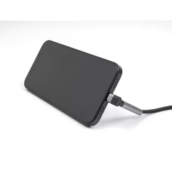 USB Type-C to Lightning charging and data cable with angled connector and stand function, DELOCK 1.5 m, 9 V 3 A (MFi)