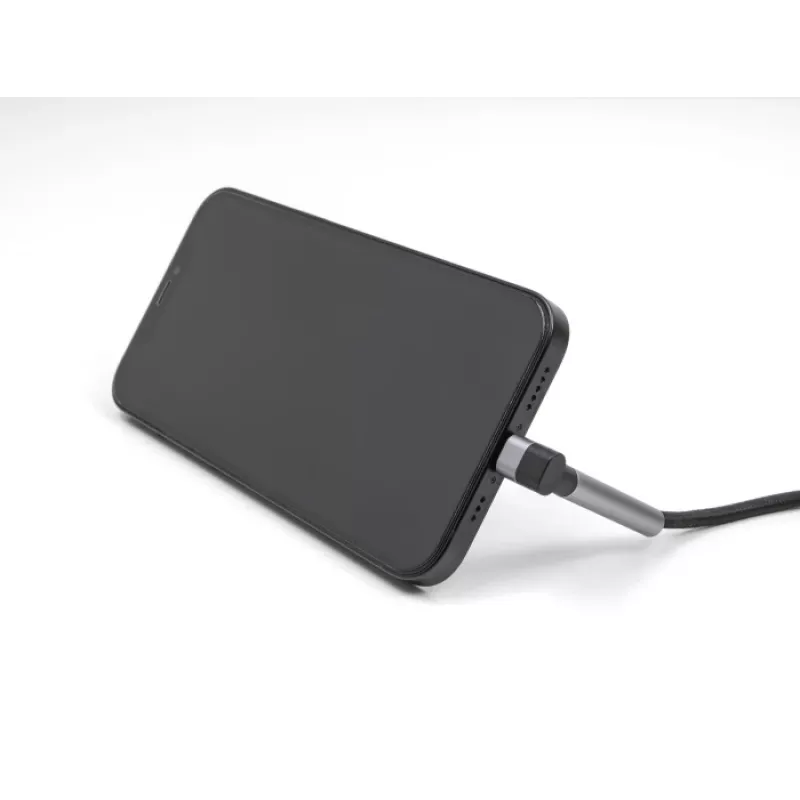 USB Type-C to Lightning charging and data cable with angled connector and stand function, DELOCK 1.5 m, 9 V 3 A (MFi)
