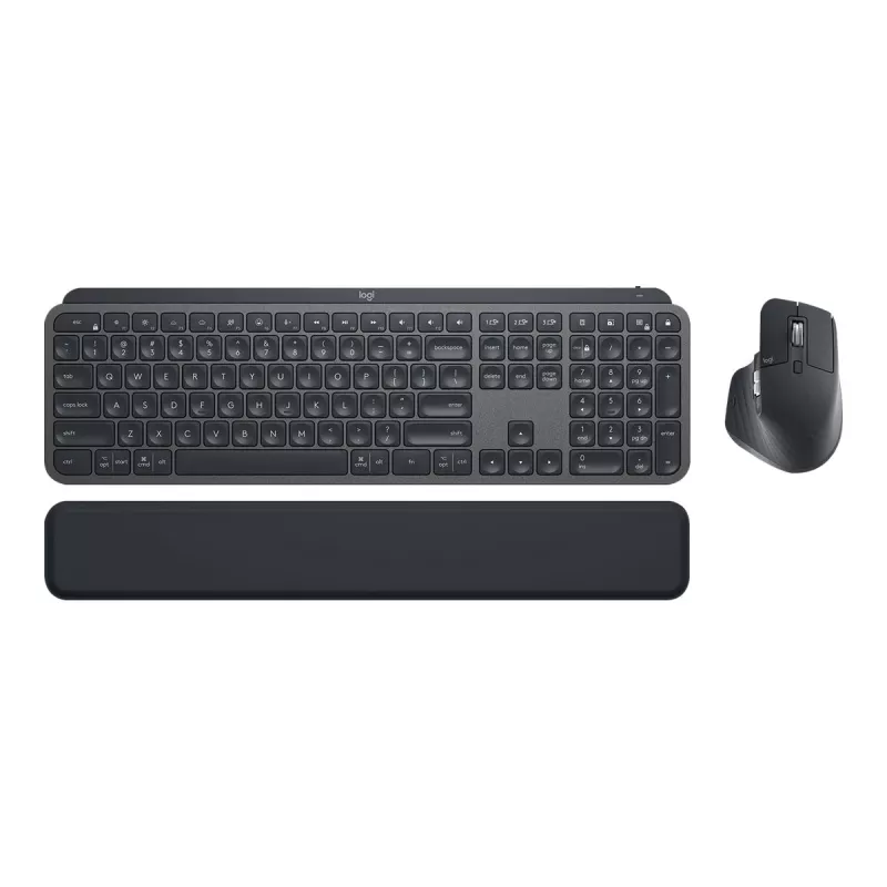 Logitech MX Keys Combo for Business - Keyboard-and-Mouse-Set - backlit - Wireless - Bluetooth LE - QWERTY - GB - Graphite