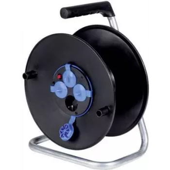 Cable drum AS Schwabe 10208 for 230V 50Hz use, retractable power cable reel