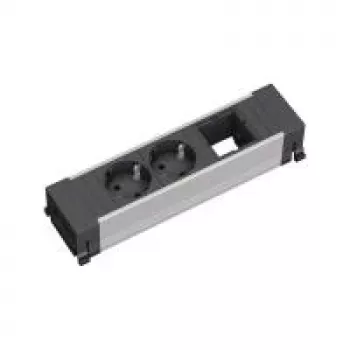 Power Extension Bachmann 916.000 0.1m 2 AC Outlets Black
