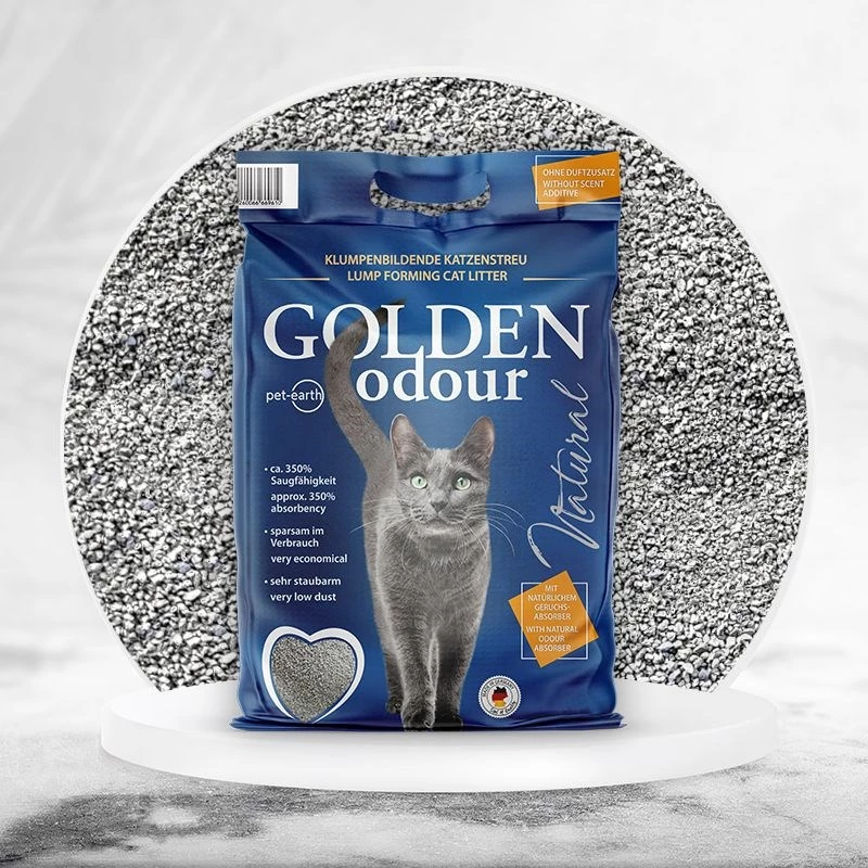 Cat litter Golden Grey 7 kg — clumping bentonite cat litter, dust-free, odor elimination