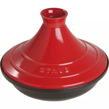 Staub Tajine 28 cm, cast iron cooking dish, red-black enamel