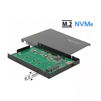 SSD enclosure DeLOCK 42609 Black M.2