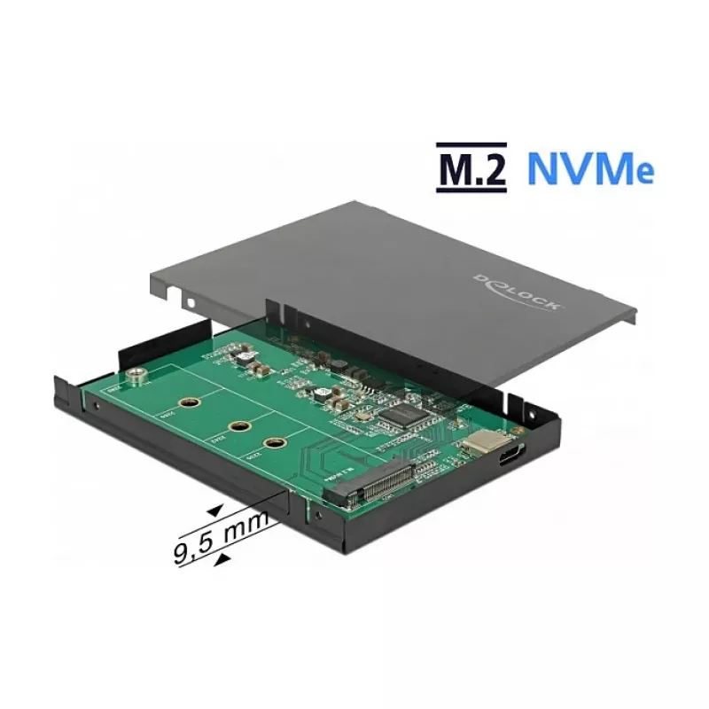 SSD enclosure DeLOCK 42609 Black M.2