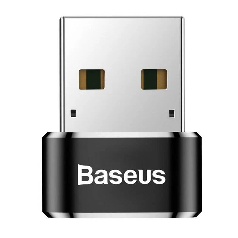 Baseus USB Male to Type-C Female Adapter Converter Black