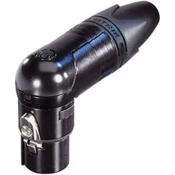 Neutrik XLR-Connector Socket, angled Number of Poles: 3 Black NC3FRX-BAG 1 pc(s) (NC3FRX-BAG)