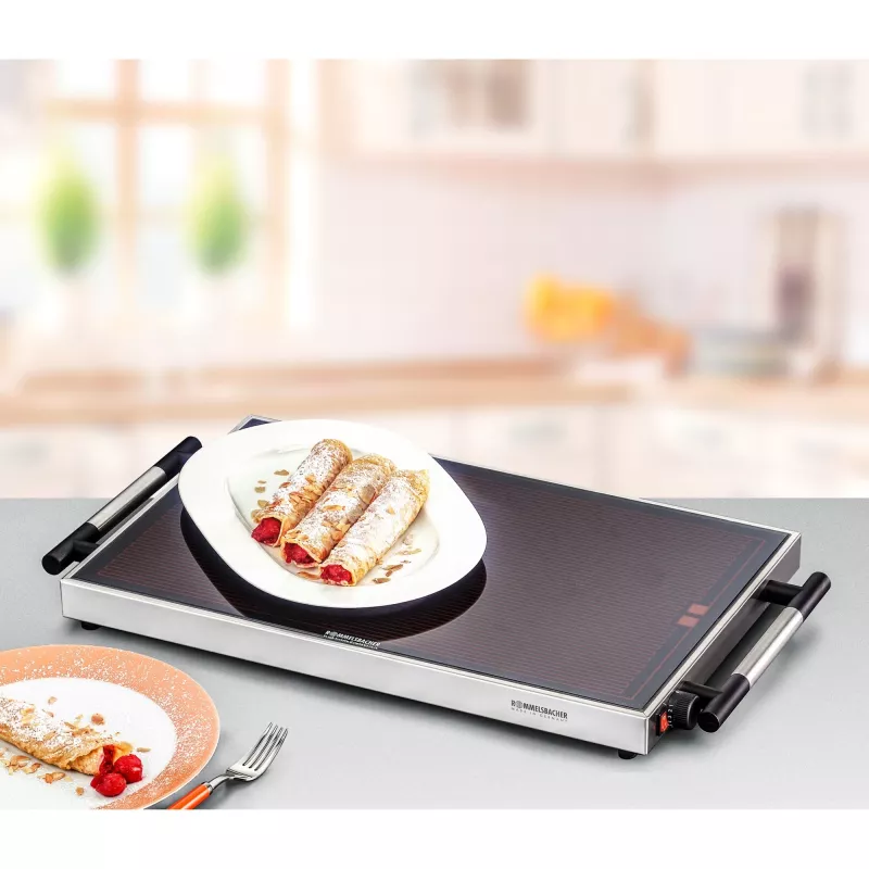 Rommelsbacher WPR 305/E warming plate, stainless steel/black, 300 W