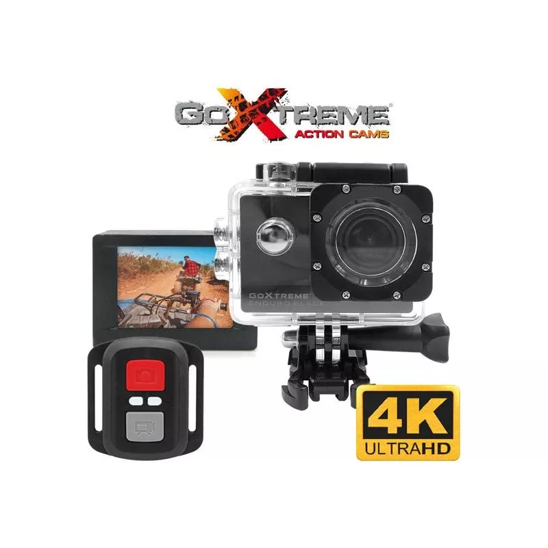 Easypix GoXtreme Enduro Black - Action Camera - mountable - 4K / 30 fps - 8.0 MPix - Wi-Fi - underwater to 30 m - Black