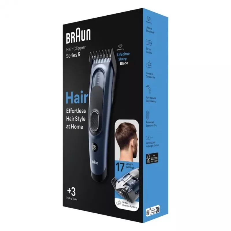 Braun HC5350 hair clipper, 17 lengths, cordless