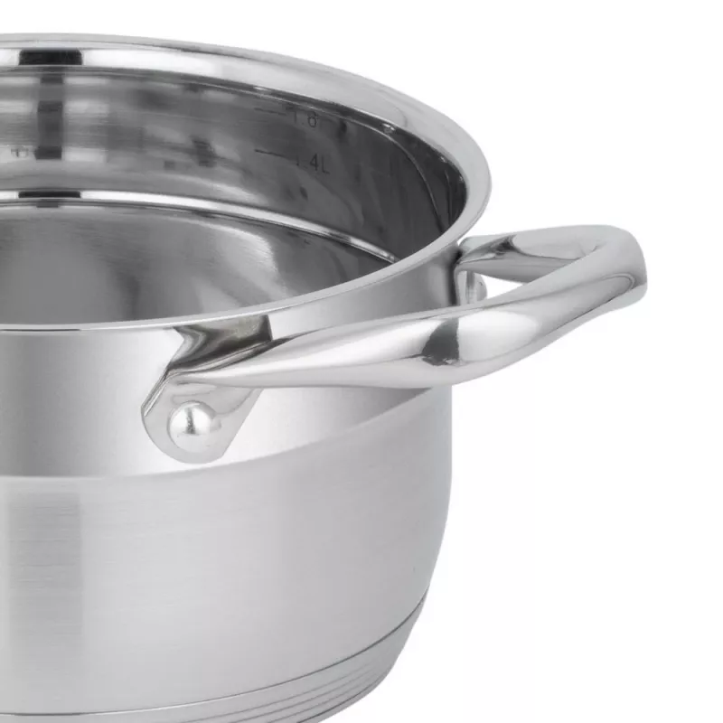 Round Stainless Steel Pot Resto Kitchenware Libra 1.9 L