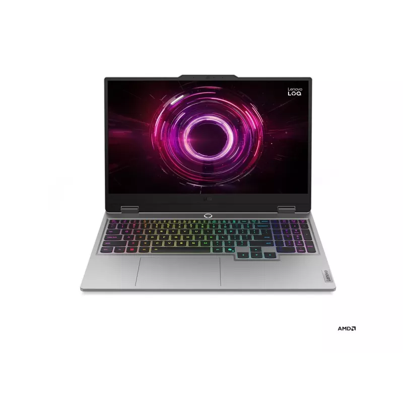 Laptop Lenovo LOQ Ryzen 5, 15.6 inch FHD IPS 144Hz, 16GB RAM, 512GB SSD, NVIDIA RTX 5050 8GB, Windows 11 Home (Luna Grey)