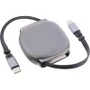 USB-C cable InLine 35850, 100W power delivery, 0.80 m, black/grey