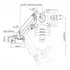 Monitor Mount for Tube / Pole 28-60mm Maclean, 17-27'', 7kg max, Gas Spring, MC-459