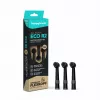 happybrush ECO R2 replacement brush heads, black, 3 pcs