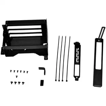 Lian Li O11DEXL-1X Upright GPU-Bracket - black - Conversion Kit for the Lian Li O11DEXL-W - vertical graphics card mounting - PCI-Slot-cover plate - without riser cable - for 4-Slo