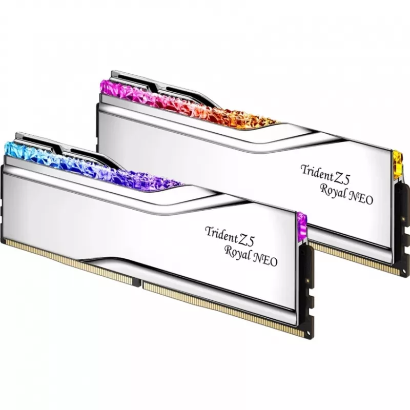 DIMM 32 GB DDR5-6400 (2x 16 GB) Dual-Kit, Arbeitsspeicher silber, F5-6400J3039G16GX2-TR5NS, Trident Z5 Royal Neo, AMD EXPO