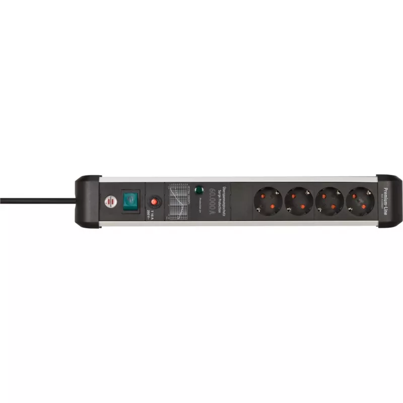 Power Extension Brennenstuhl 1391010400 3m 4 AC Outlets Indoor Black Silver