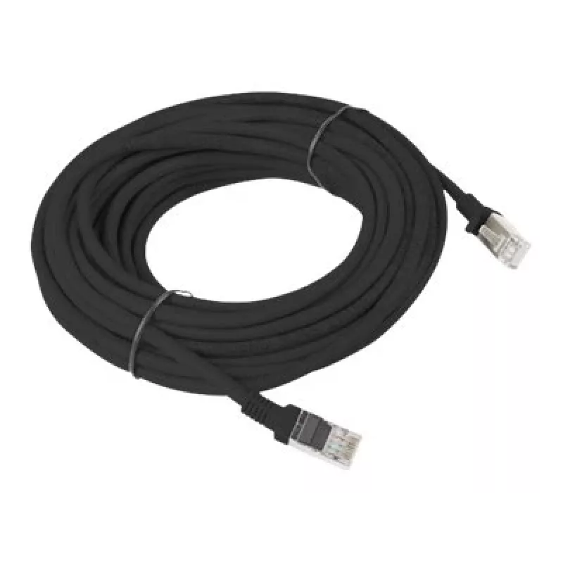Networking cable LANBERG PCU6-10CC-1000-BK RJ-45 Cat6 U/UTP 10 m Black