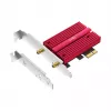Internal WLAN Bluetooth Network Card Cudy WE9300S PCIe, Wi‑Fi 7 (802.11be) Tri‑band 2.4/5/6 GHz, 5765 Mbit/s, Bluetooth 5.4, external 2x2 antenna