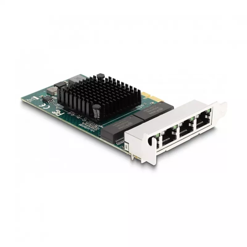 DeLOCK PCI Express x1 Card to 4 x RJ45 Gigabit LAN BCM