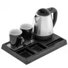 Adler AD 1354 Hotel kettle stainless steel 1.2 L + tray with cups black, steel