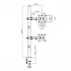 Maclean MC-967 Double Vertical Monitor Desk Mount Screen Holder max VESA 100x100, 13-27, 2x 9kg Powder Coated Tilting Rotating Adjustable
