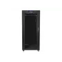 Freestanding rack LANBERG FF01-6627-12BL 19 inch 27U 600x600 mm glass door, 800 kg capacity