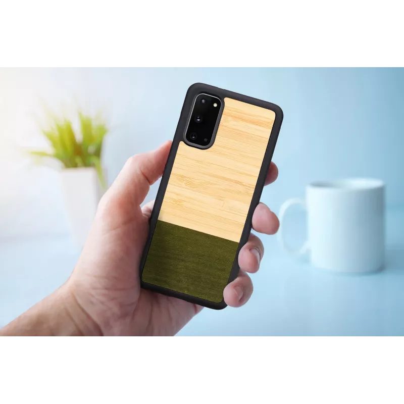 Phone case man and wood Galaxy S20 bamboo forest black — protective back cover for Samsung Galaxy S20