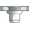 Blind rivet nut GESIPA M8, 11×17 mm body, for 0.25–3.5 mm steel, flat round head