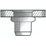 Blind rivet nut GESIPA M8, 11×17 mm body, for 0.25–3.5 mm steel, flat round head