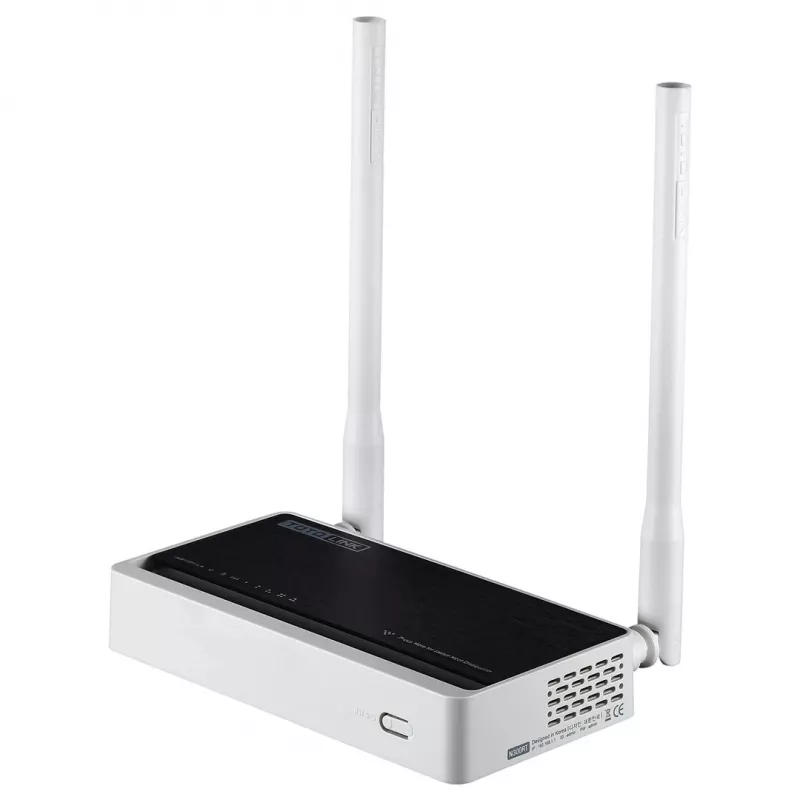 Tabletop router TOTOLINK N300RT — Single-band 2.4 GHz Wi‑Fi 4, 300 Mbps, 5x RJ-45 Fast Ethernet ports, 2 external 5 dBi antennas