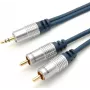Audio Cable S/CONN SP30832-5 5m 3.5mm 2 x RCA Blue Chrome