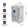 Shut off thermostat 10A, DIN 35