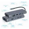 Gembird A-CM-COMBO7-01 notebook dock/port replicator USB 3.2 Gen 1 (3.1 Gen 1) Type-A Grey