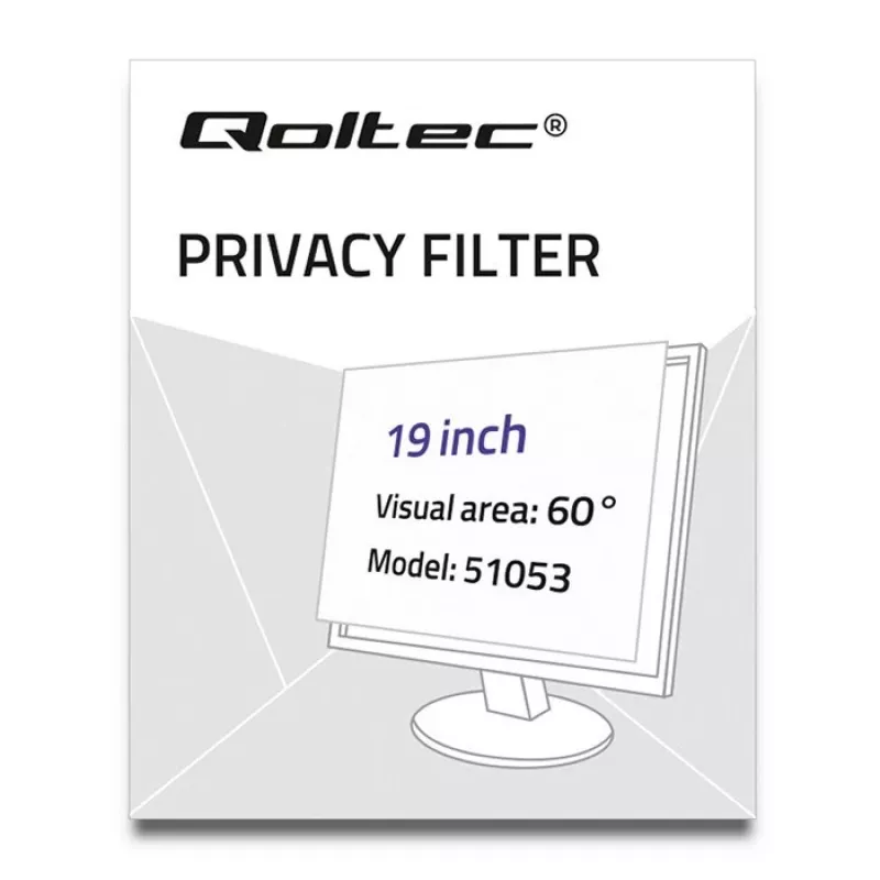 Qoltec 51053 display privacy filter 48.3 cm (19) Monitor