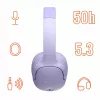 Headphones MANTA HDP1001PU Rytmo Elegance Purple over-ear wired, model HDP1001PU